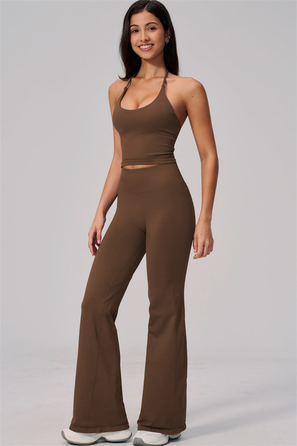 The Align Halter Tank Top Flared Leggings 2-Piece Set