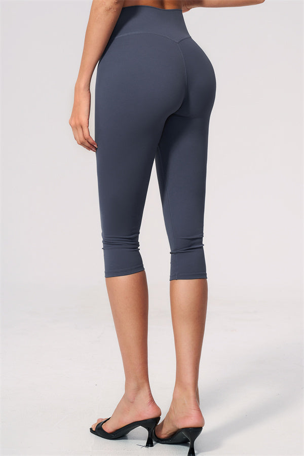 The Twirl Wide Strap Halter Crop Top Capri Leggings 2-Piece Set