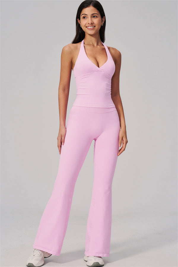 The Align V-Halter Top Flared Leggings 2-Piece Set