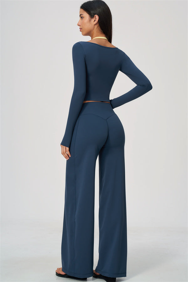 The Cascade Long Sleeve T-shirt Straight Leg Pants 2-Piece Set