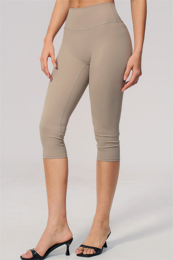 The Twirl Wide Strap Halter Crop Top Capri Leggings 2-Piece Set
