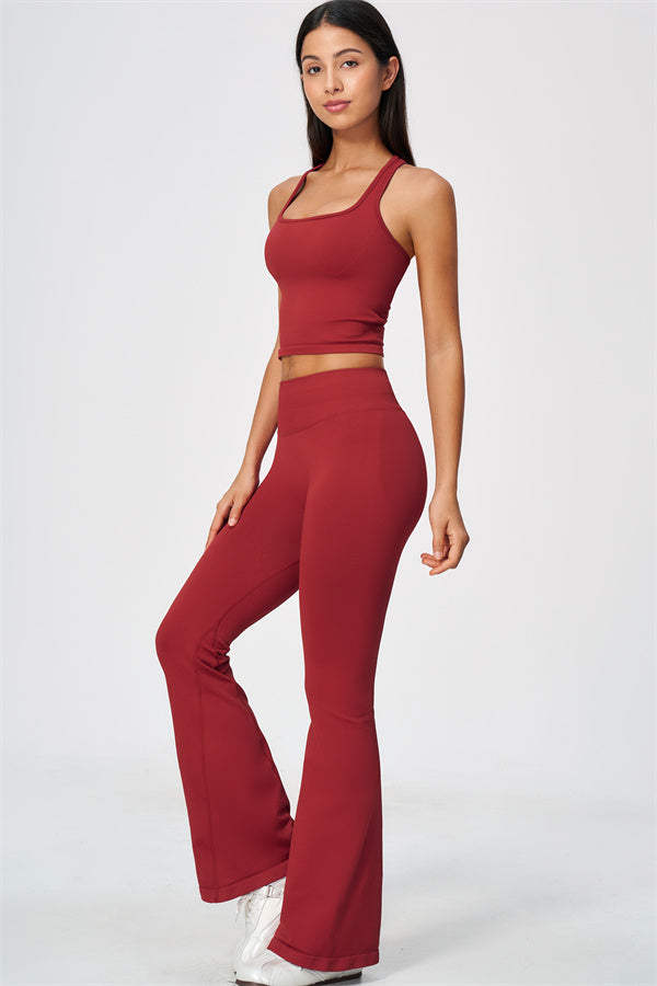 The Wanderlust Tank Top Flared Leggings 2-Piece Set