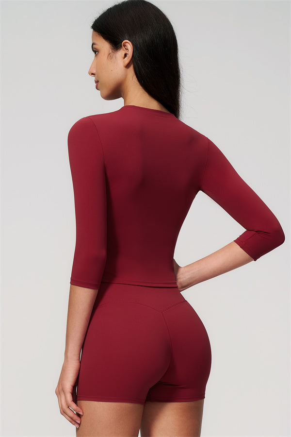 The Natalia Half-Sleeve Top Shorts 2-Piece Set