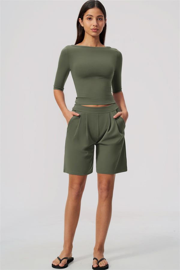 The Flow Motion Half-Sleeve T-Shirt Shorts 2-Piece Set