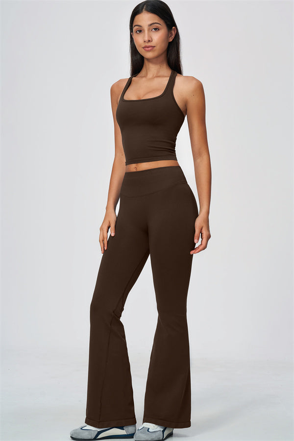 The Wanderlust Tank Top Flared Leggings 2-Piece Set