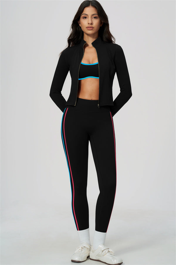 The Chisel Jacket Sports Bra Leggings 3-Piece Set