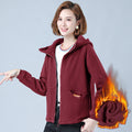 Women's Thick Hooded Sweatshirt, Stylish Short Jacket