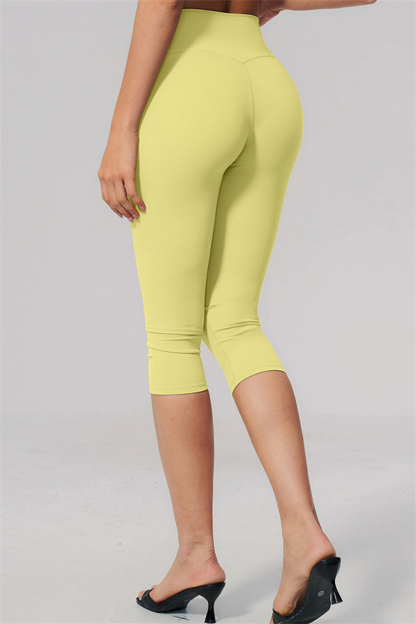 The Twirl Wide Strap Halter Crop Top Capri Leggings 2-Piece Set