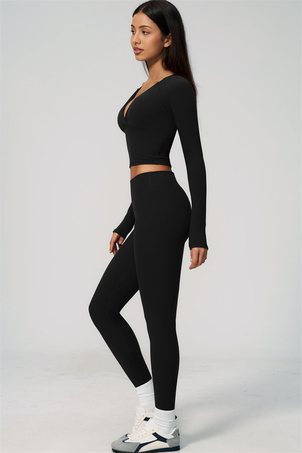 The Lox Long Sleeve Crop top Leggings 2-Piece Set