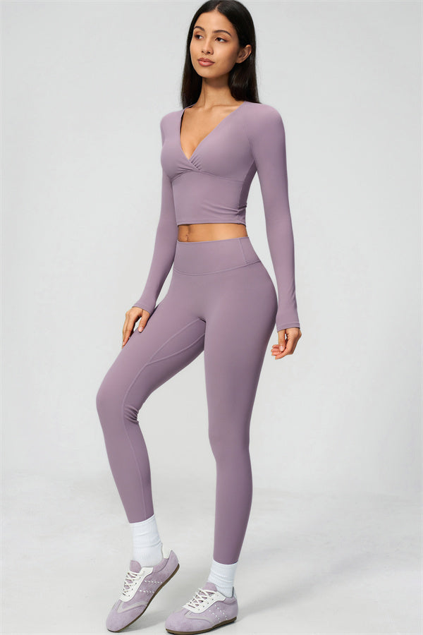 The Lox Long Sleeve Crop top Leggings 2-Piece Set