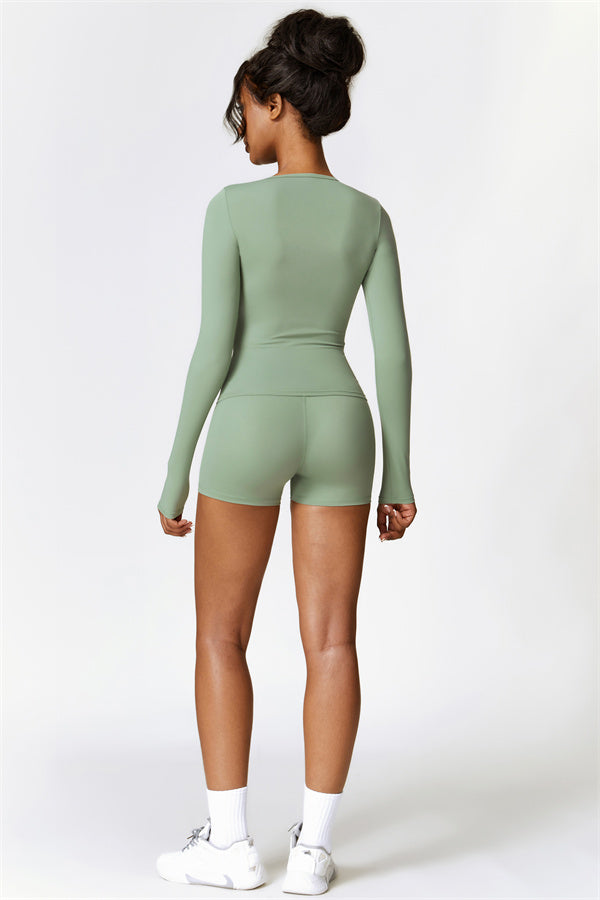 The Isabella Long Sleeve T-shirt Shorts 2-Piece Set