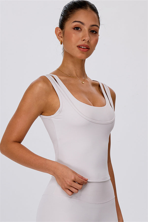 The Energize Double Strap Tank Top Wide Leg Crop 2-Piece Set