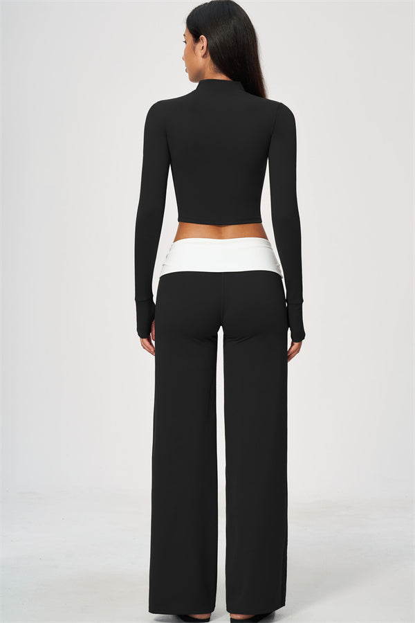 The Joyous Jacket Sports Bra Straight Leg Pants 3-Piece Set