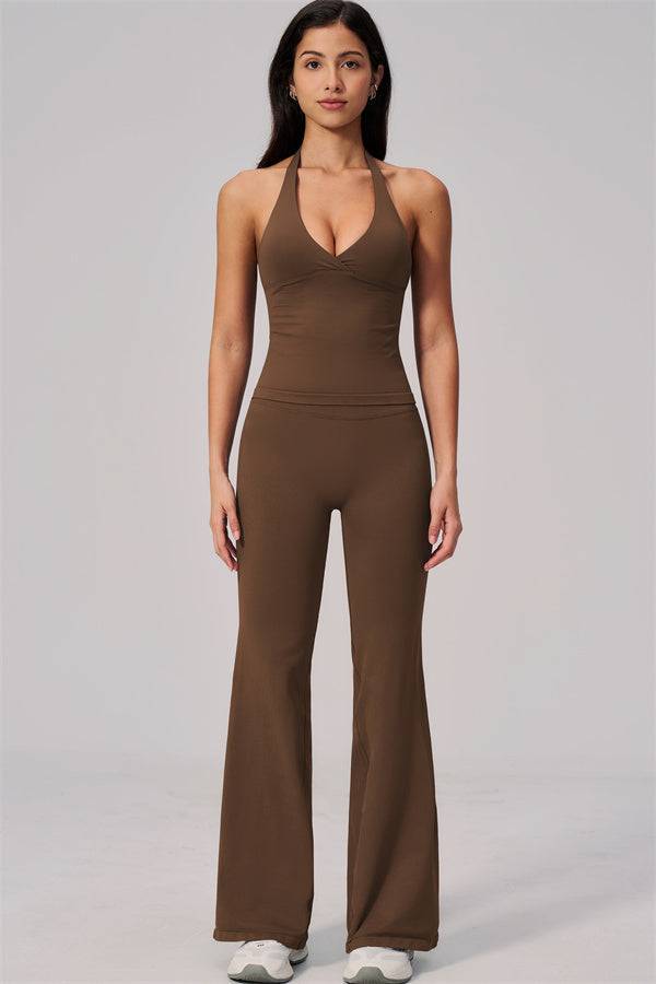 The Align V-Halter Top Flared Leggings 2-Piece Set