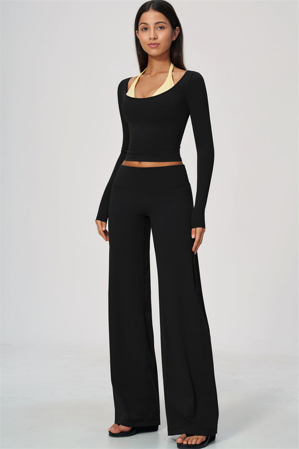 The Cascade Long Sleeve T-shirt Straight Leg Pants 2-Piece Set