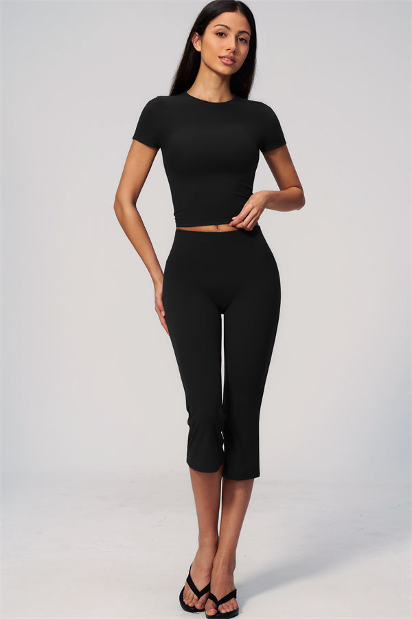 The Zura T-shirt Capri Leggings 2-Piece Set