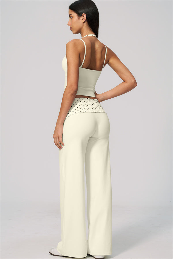 The Enliven Halter Tank Top Straight Leg Pants 2-Piece Set