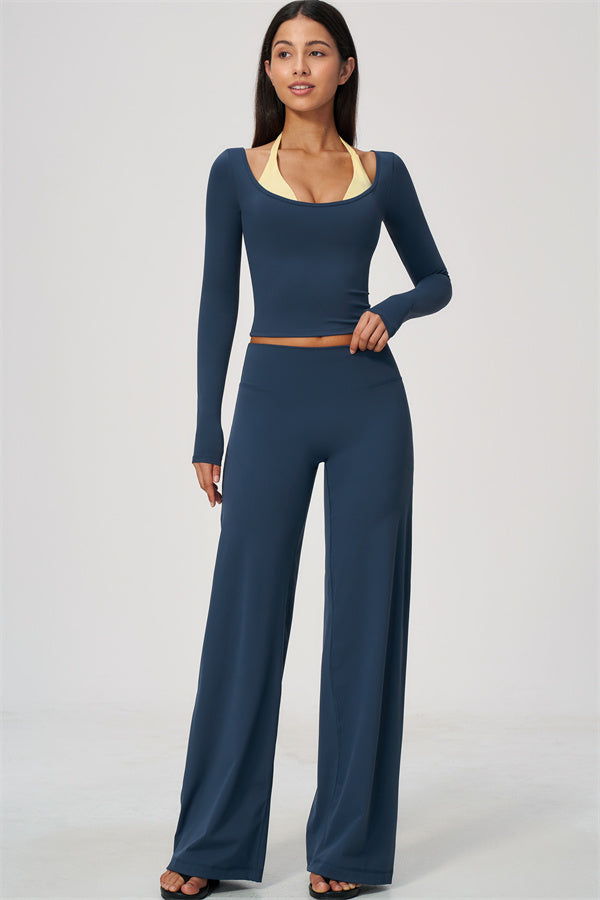 The Cascade Long Sleeve T-shirt Straight Leg Pants 2-Piece Set