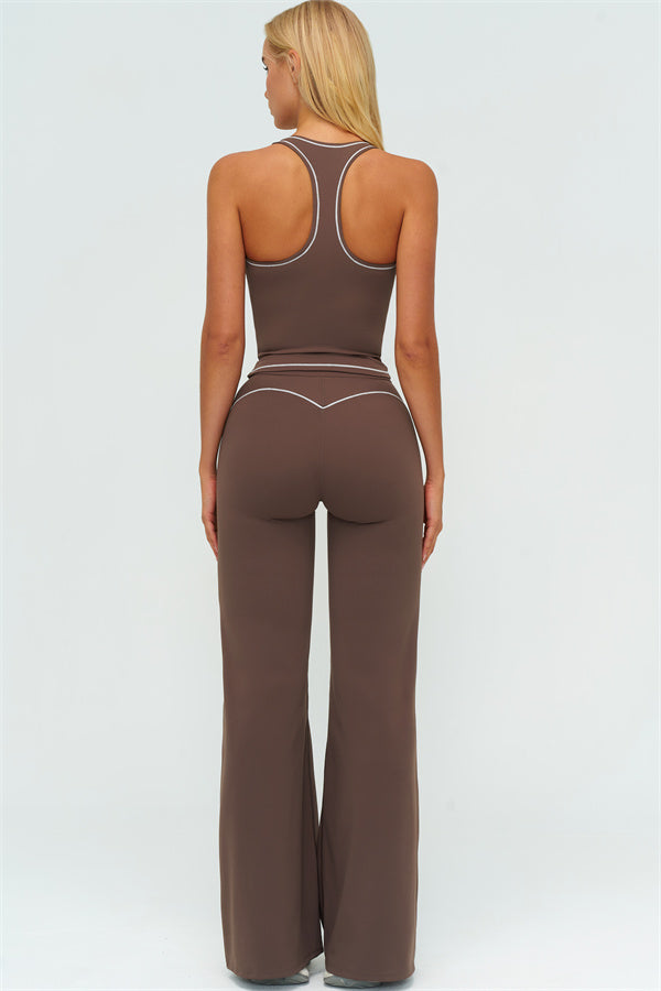 The Amara Crop Top Flared Leggings 2-Piece Set