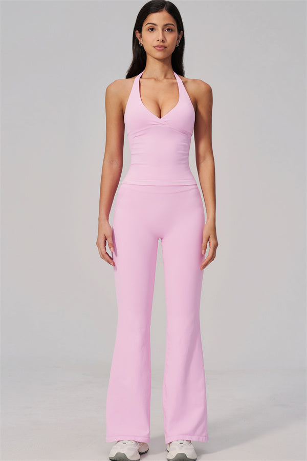 The Align V-Halter Top Flared Leggings 2-Piece Set