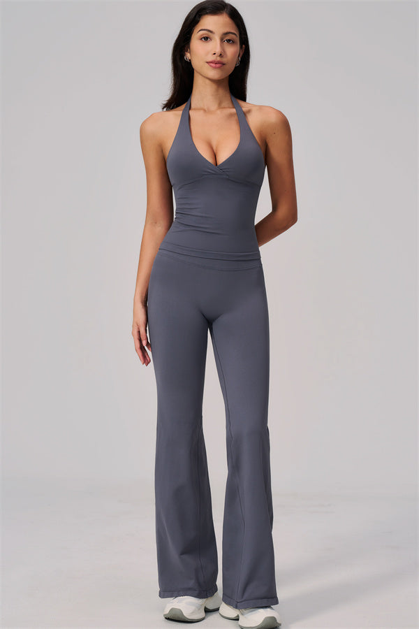 The Align V-Halter Top Flared Leggings 2-Piece Set