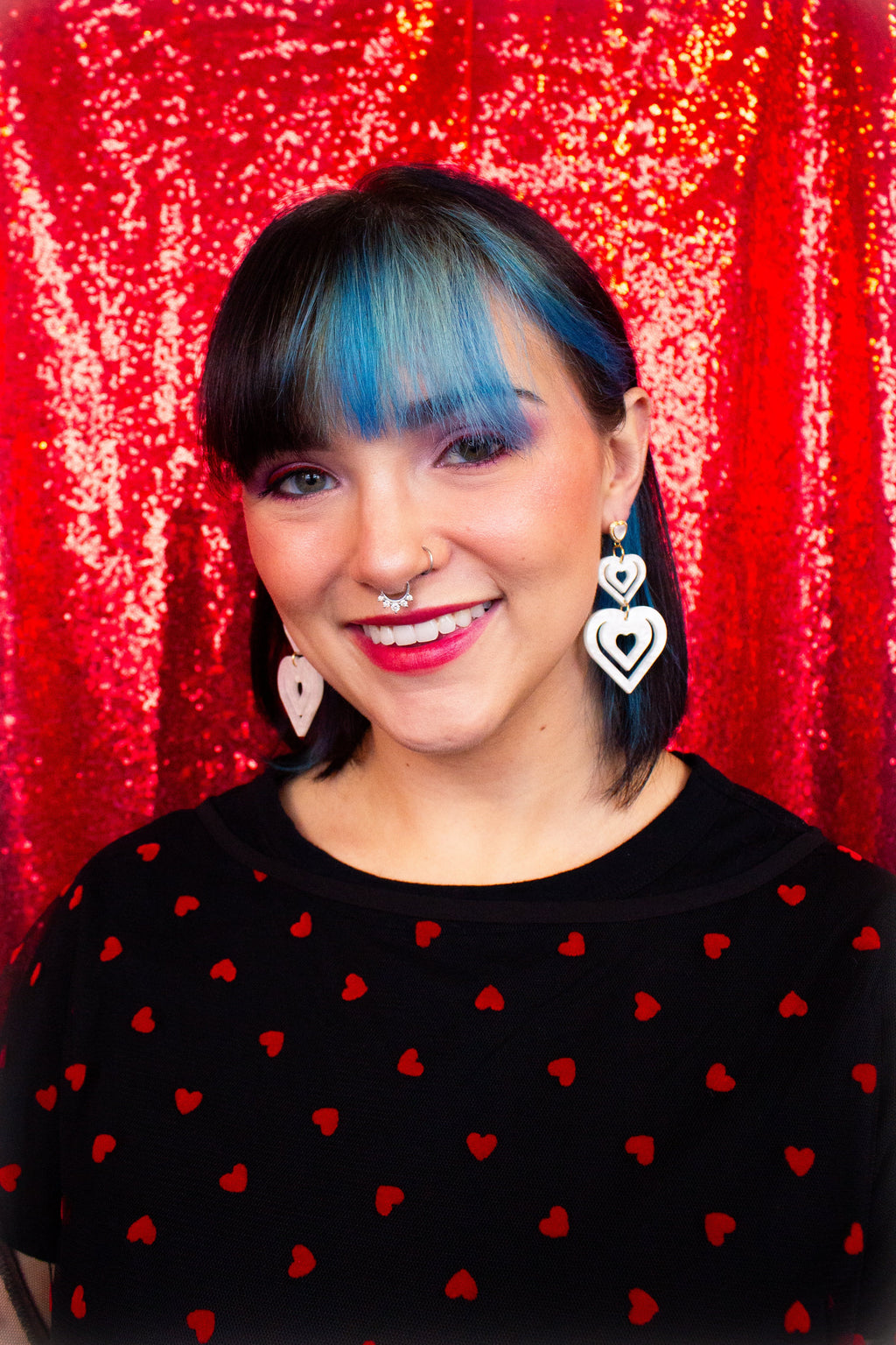 We Make a Great Pair-Heart Dangle Earrings