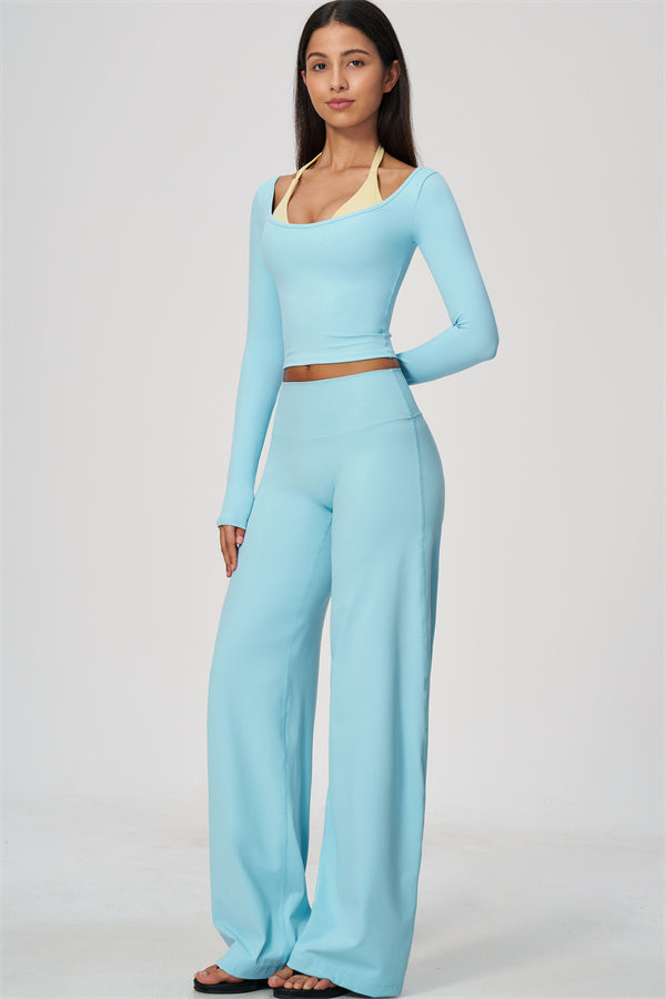 The Cascade Long Sleeve T-shirt Straight Leg Pants 2-Piece Set