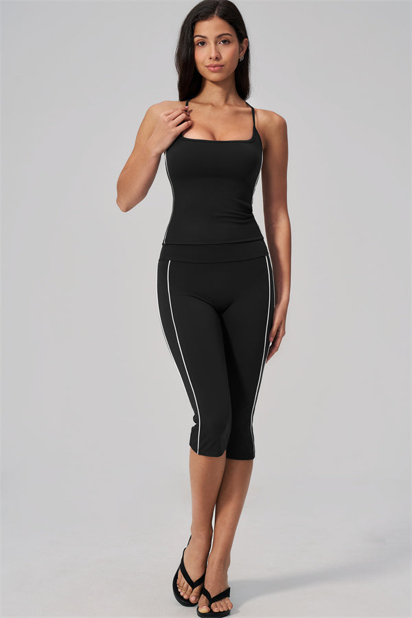 The Breathe Crop Top Capri Leggings 2-Piece Set