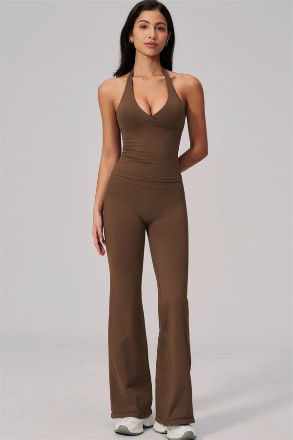 The Align V-Halter Top Flared Leggings 2-Piece Set