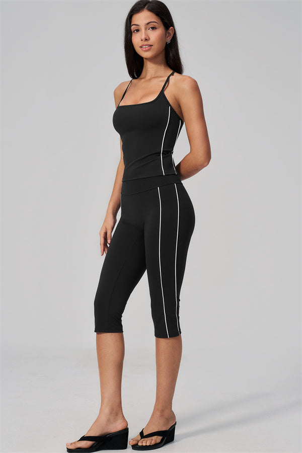 The Breathe Crop Top Capri Leggings 2-Piece Set