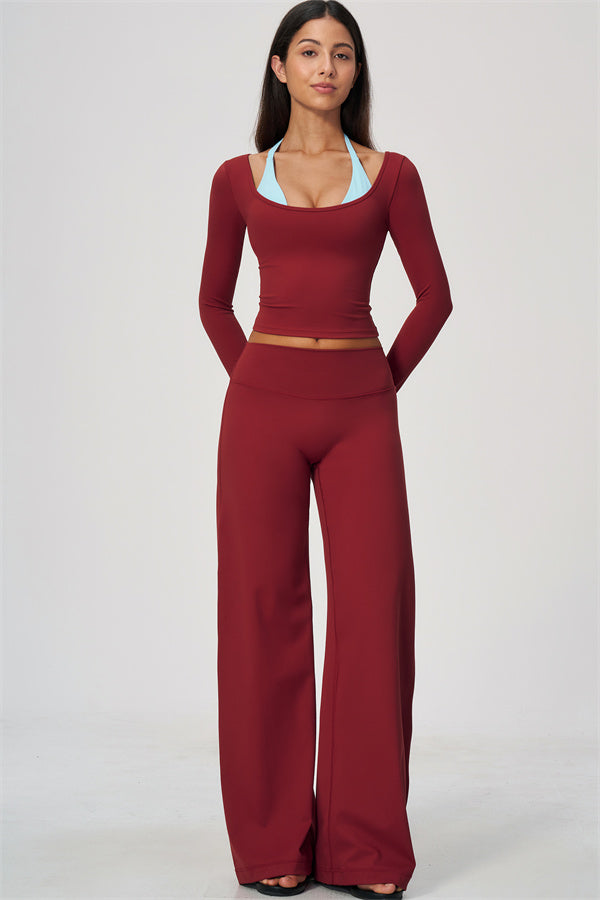 The Cascade Long Sleeve T-shirt Straight Leg Pants 2-Piece Set