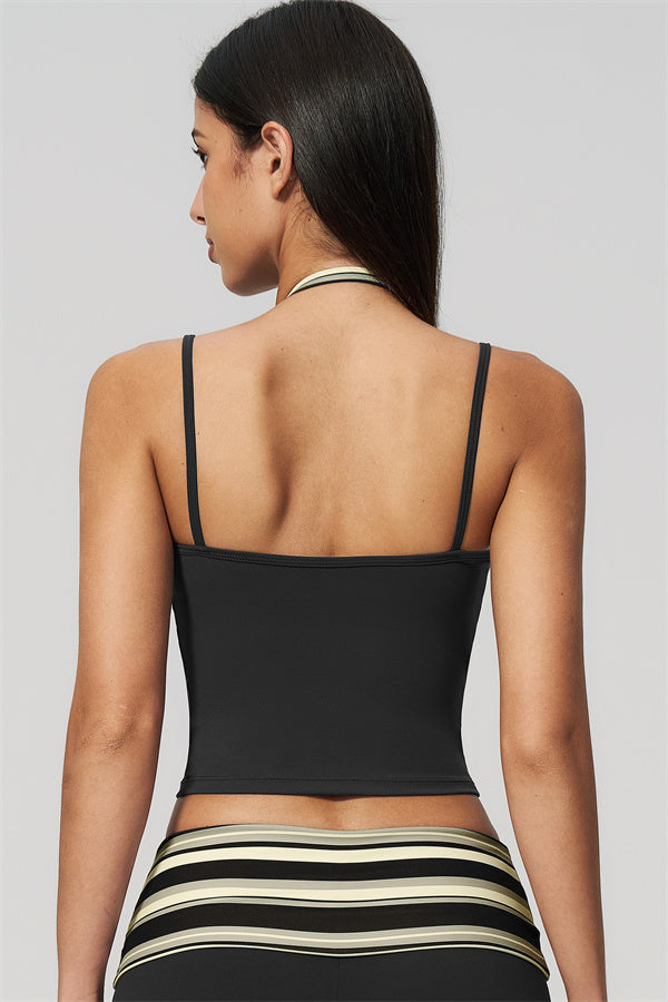 The Enliven Halter Tank Top Capri Leggings 2-Piece Set