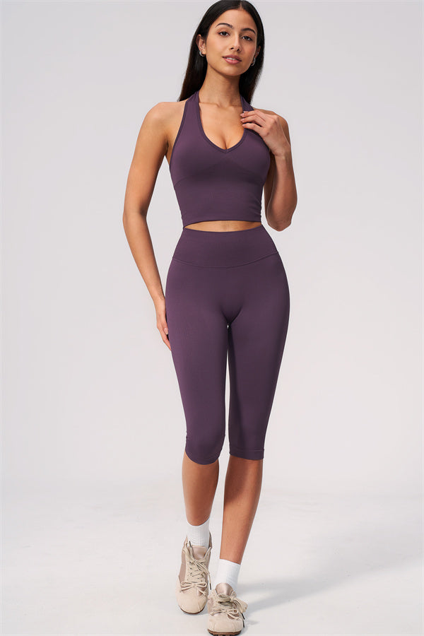 The New Allure Halter Top Capri Leggings 2-Piece Set