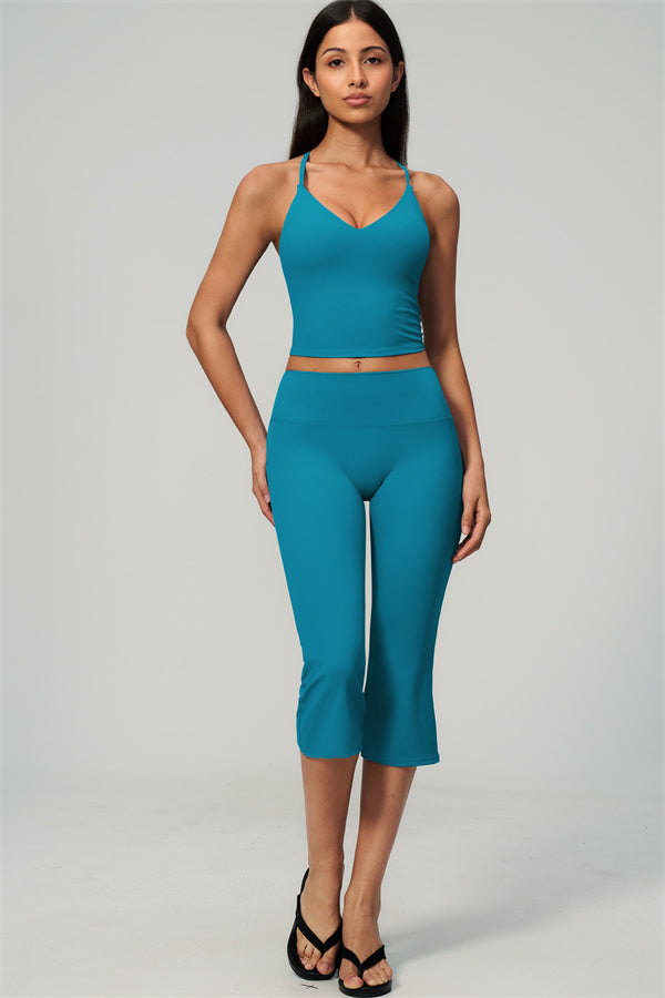 The Zura Tank Top Capri Leggings 2-Piece Set