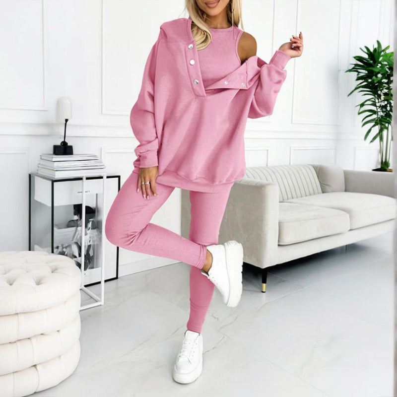 Women’s solid color three piece set