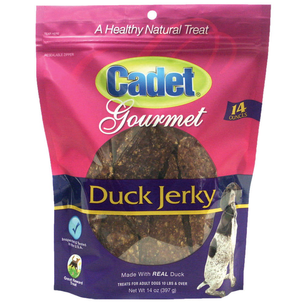 Cadet Gourmet Duck Jerky Dog Treats High Protein Chew 14 oz.