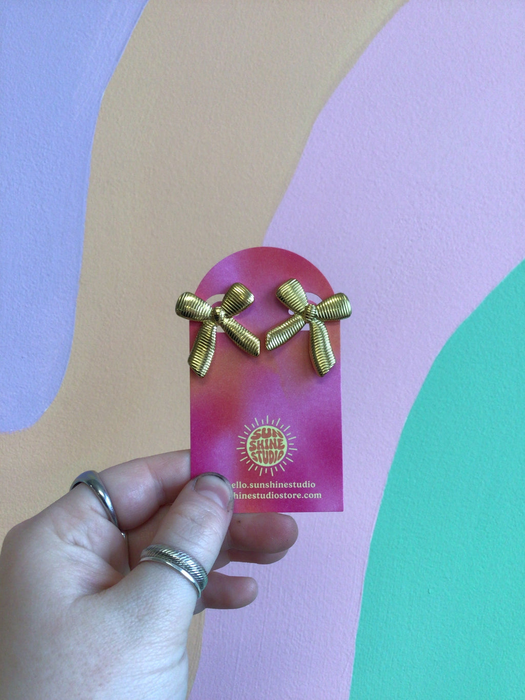 Titanium Stripped Bow Studs