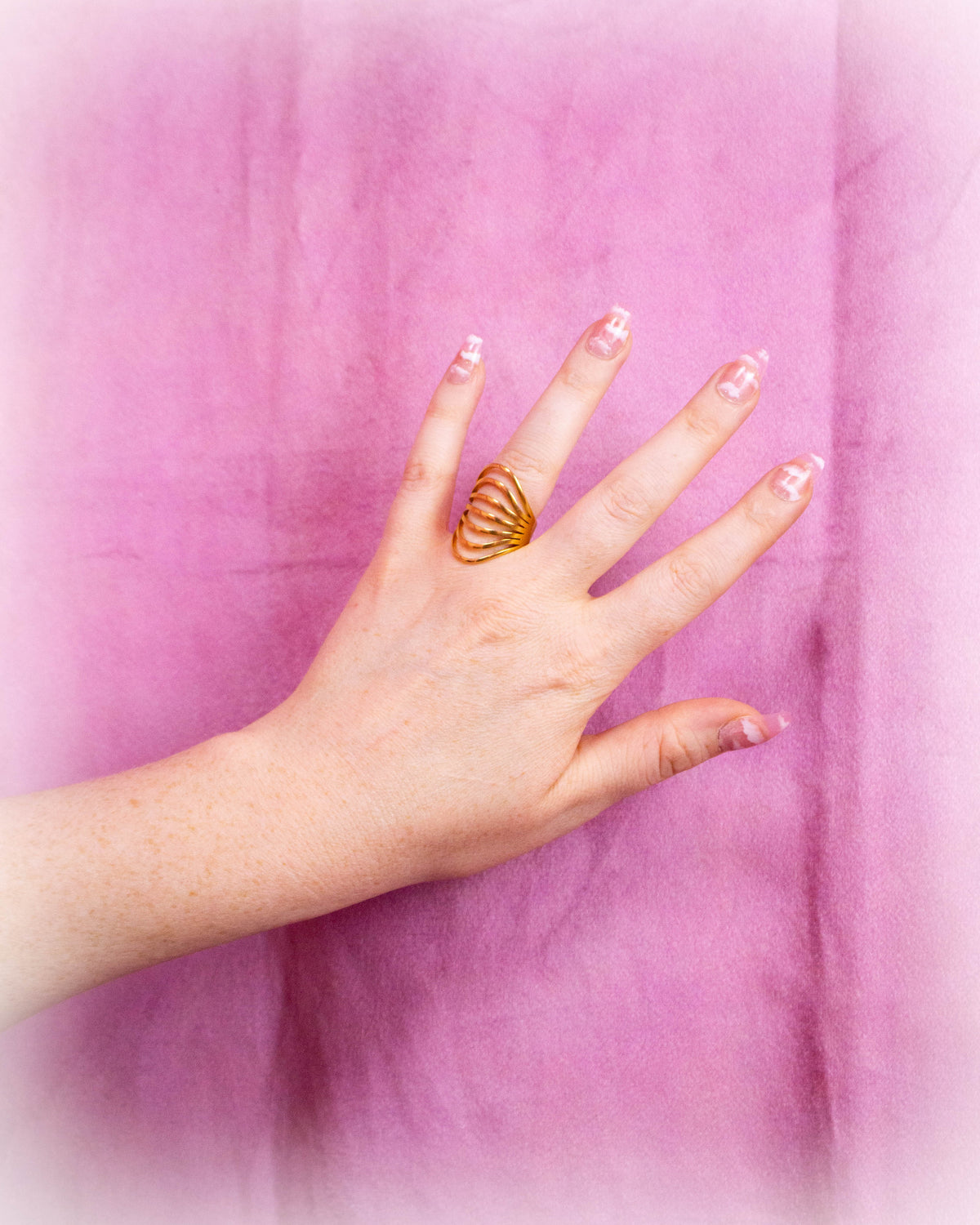 Fanning Out Titanium Ring