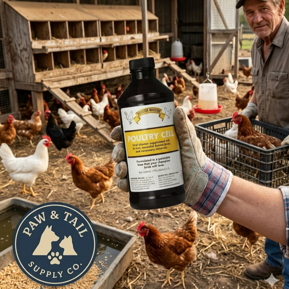 Rooster Booster Poultry Cell Vitamin Supplement 16 oz. Bird Iron Amino Acids B-Complex