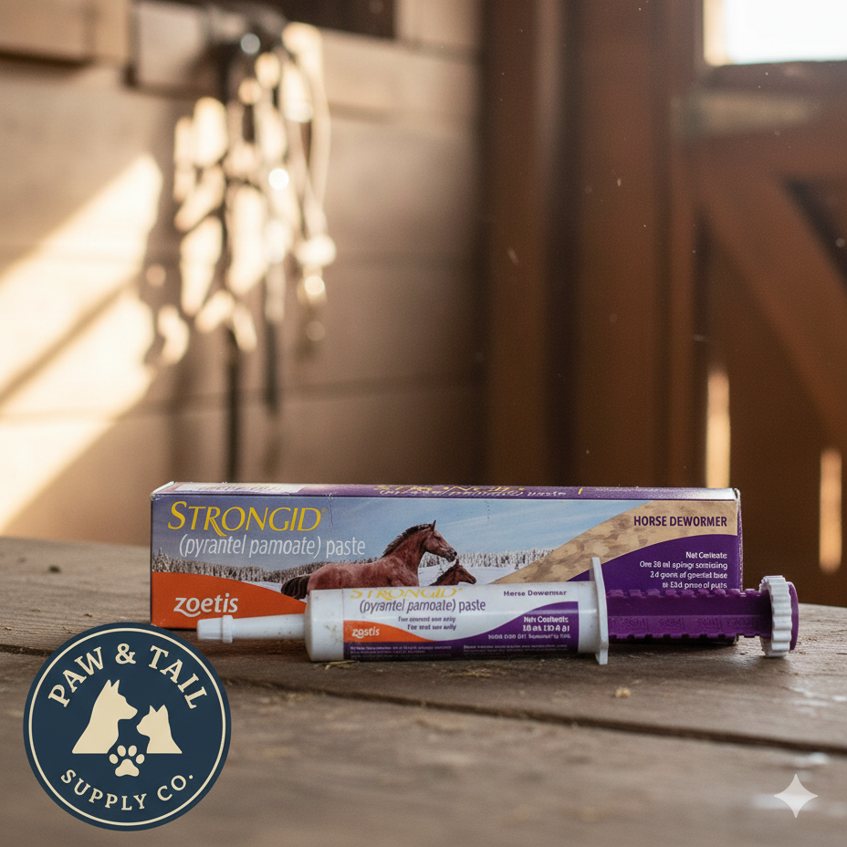 Strongid Paste Pyrantel Pamoate Horses Wormer Safe Foals Mares Care 20mL