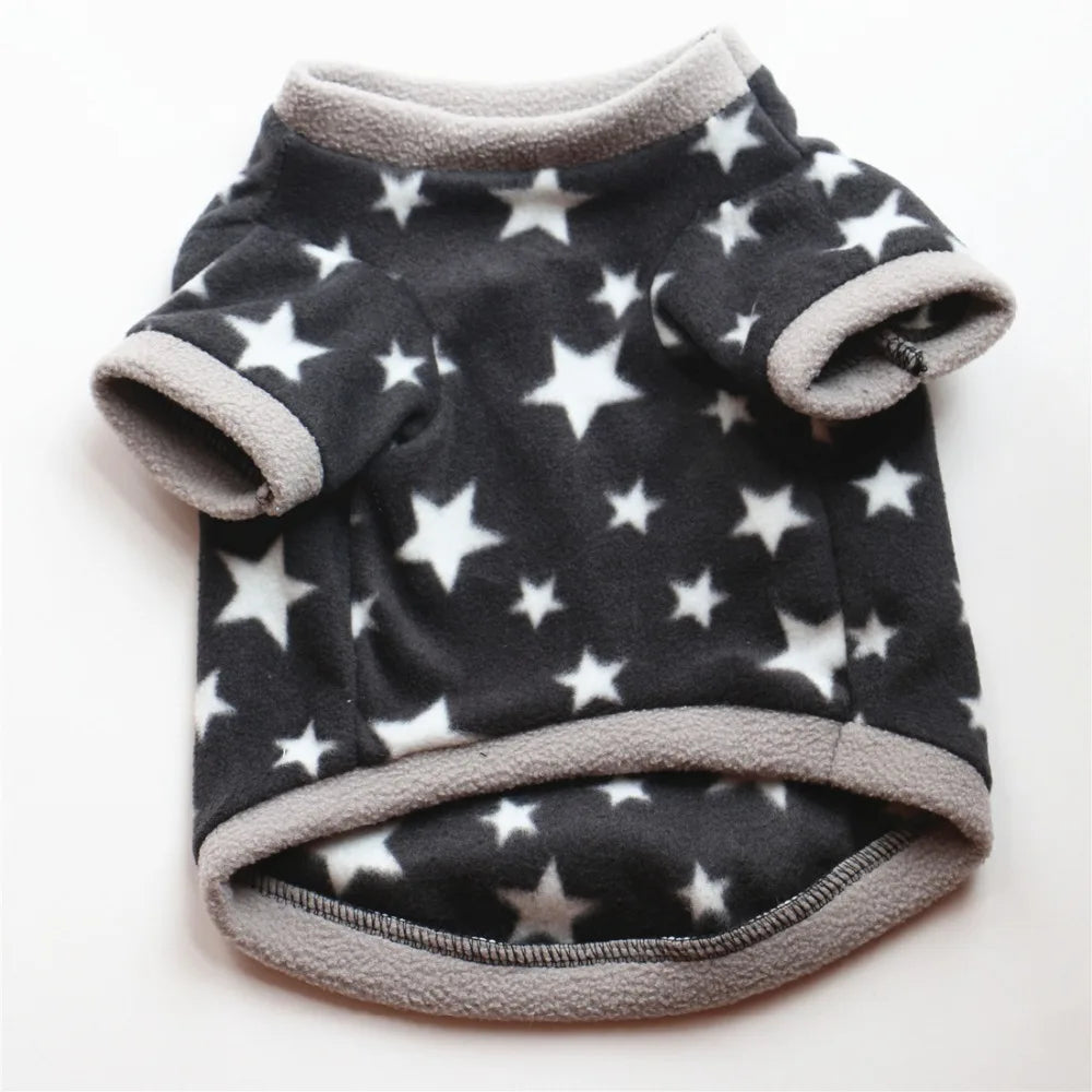Chihuahua Clothes Cute Printed Small Dog Clothes French Bulldog Dogs Clothes Pets Warm Fleece Dog Winter Coat Puppy Dog Costume