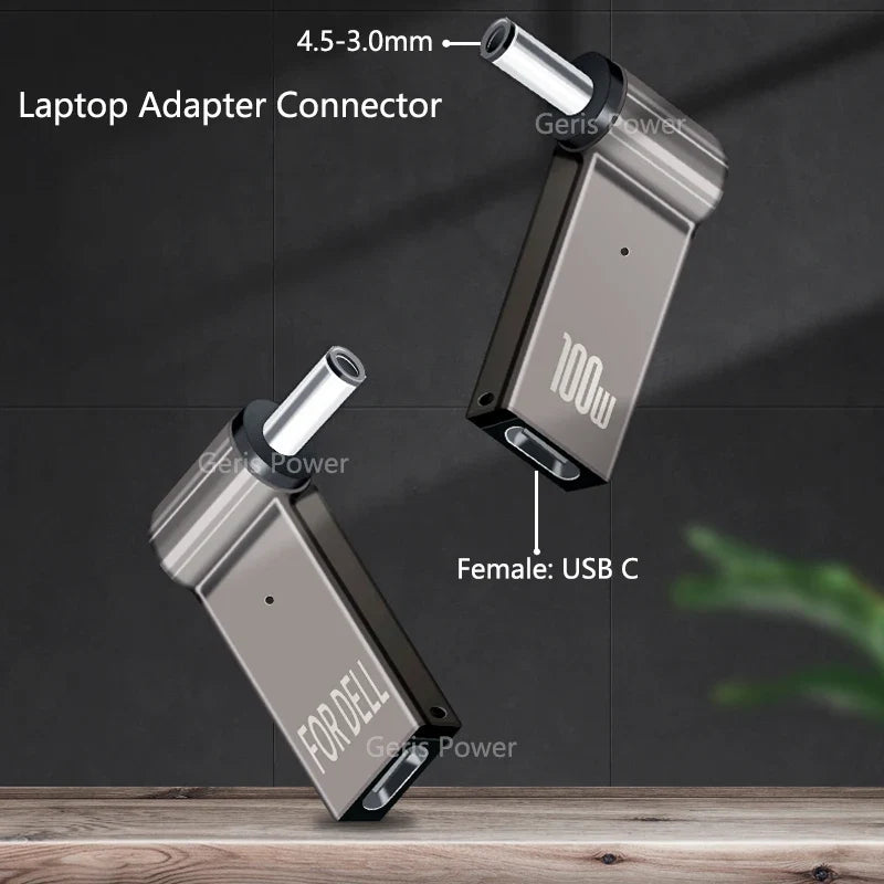 100W USB Type C Fast Charging Adapter Plug Connector Universal USB C Laptop Charger Converter for Dell Asus Hp Acer Lenovo