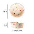 Cute Pets Double Bowl Dog Cat Food Water Feeder Stand Raised Ceramic Dish Bowl Wooden Table Pet Supplies