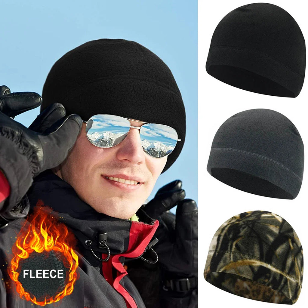 Outdoor Fleece Sports Hat Fishing Cycling Hunting Military Tactical Cap Men Women Warm Windproof Winter Cap Camping Hiking Caps