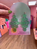 Dancing Medallion Statement Acrylic Earrings