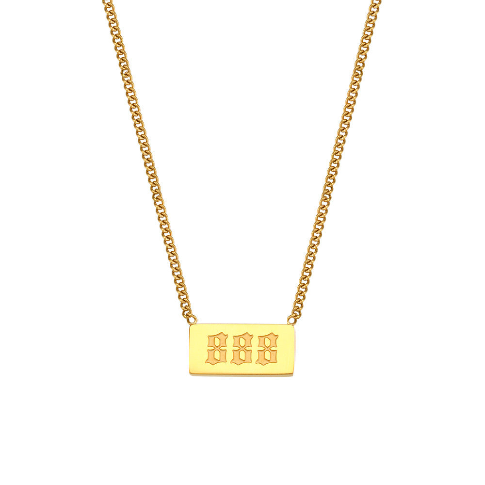 Engraved Angel Number Necklace