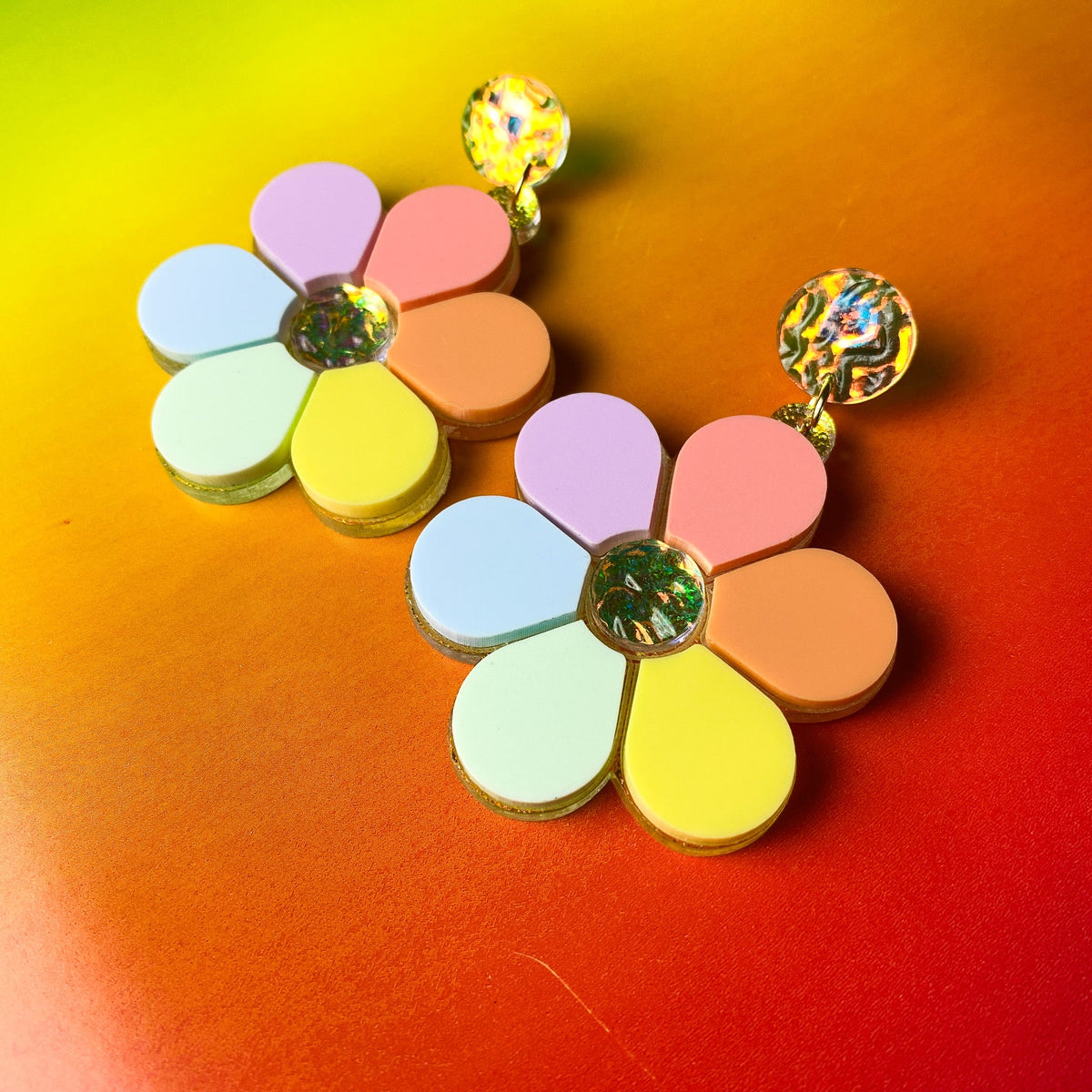 Pastel Rainbow Flowers