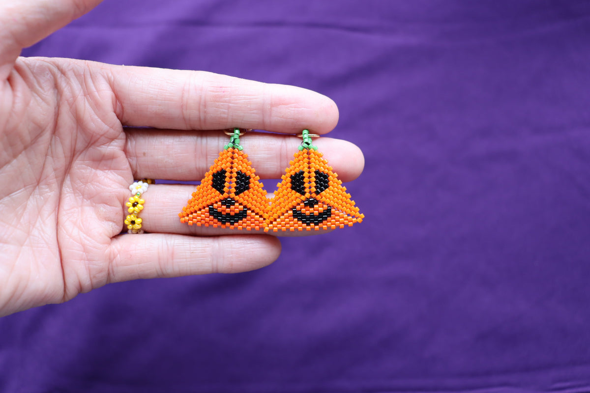 Unique Beaded Halloween Earrings