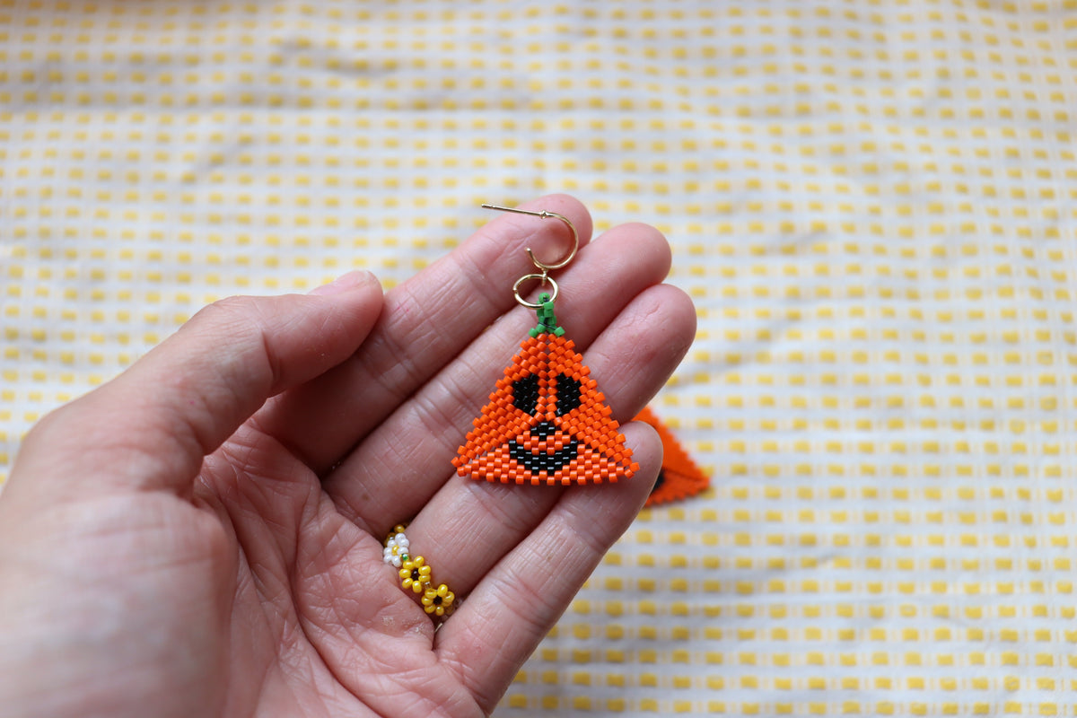 Unique Beaded Halloween Earrings