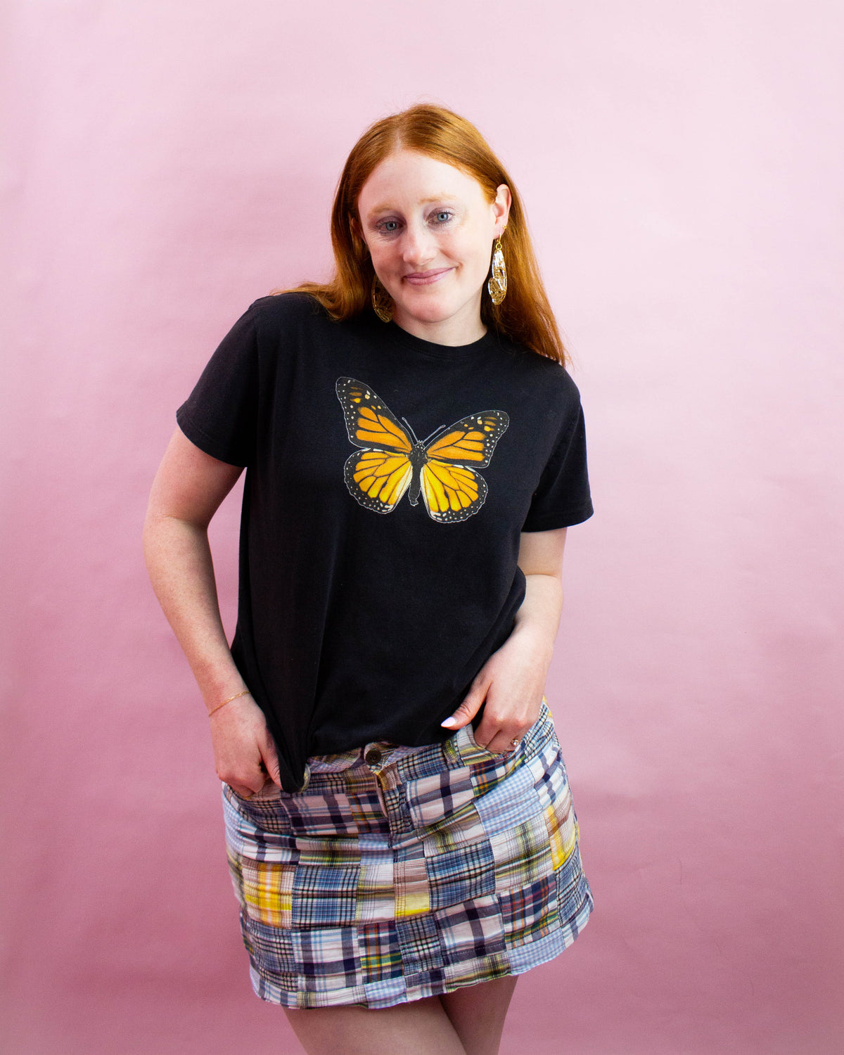 Butterfly Wing Acrylic Statement Earrings